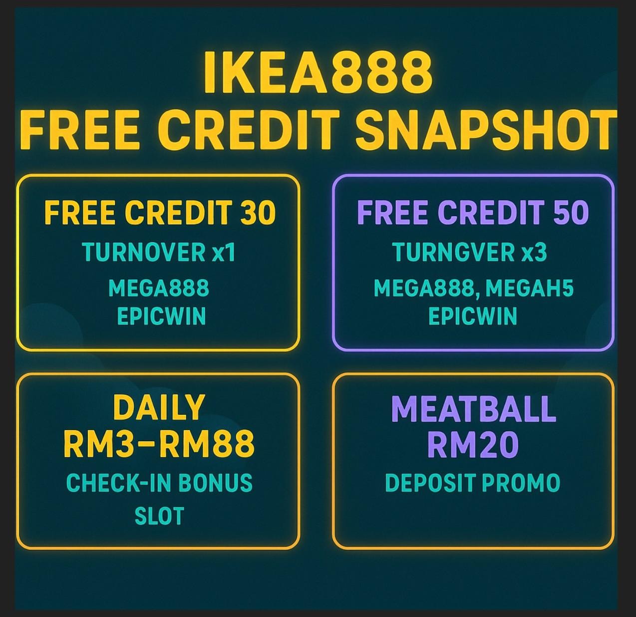 Ikea888 main offer in Free Credit No Deposit category