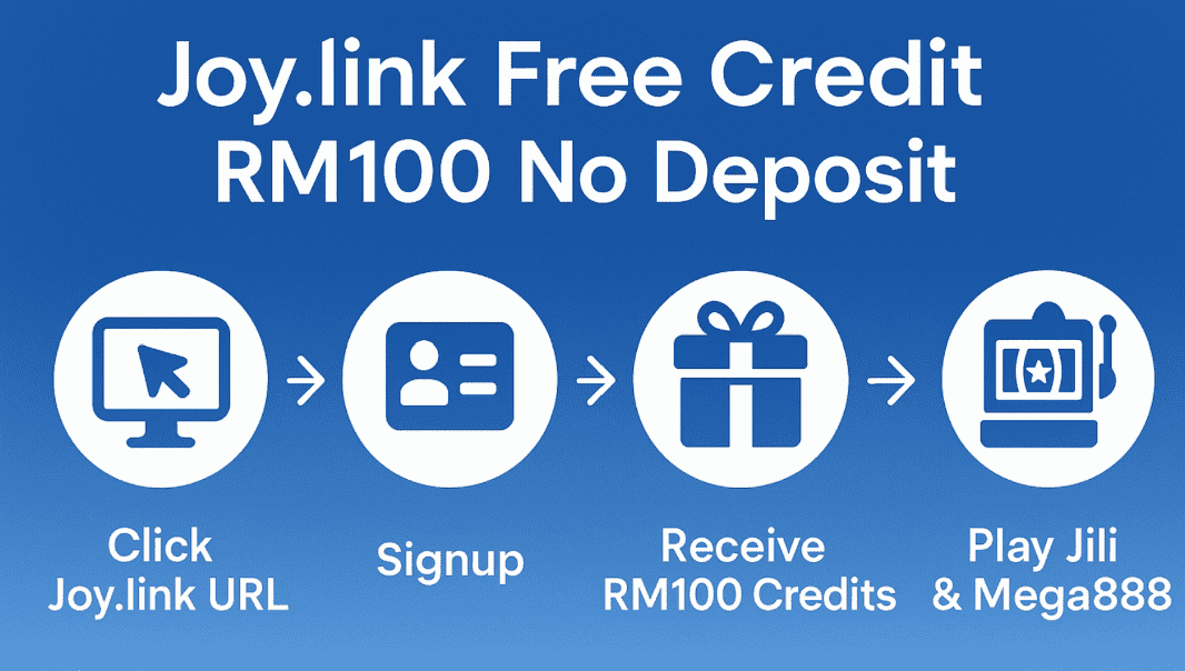 4 simple steps to Claim Joy.link Free Credit RM100 No Deposit